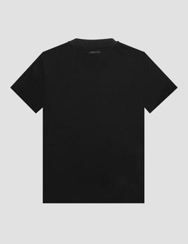 Camiseta negra Slim fit algodón suave y estampado calavera