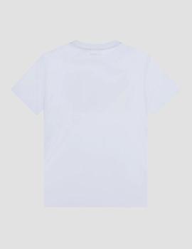 Camiseta blanca Slim fit algodón suave y estampado calavera