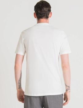 Camiseta blanca regular fit estampado pantera A.MORATO