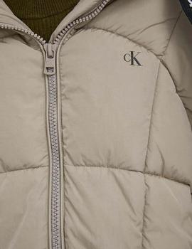 Chaqueta de plumas corta con cinta con logo CALVIN KLEIN