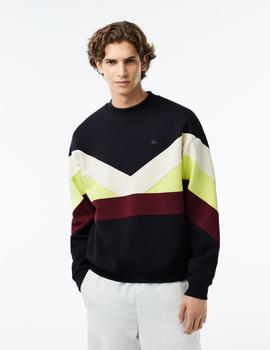 Sudadera loose fit de doble cara con diseño color block