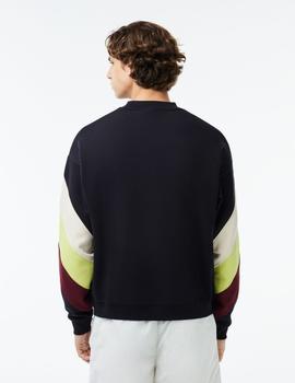Sudadera loose fit de doble cara con diseño color block