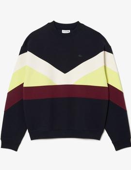 Sudadera loose fit de doble cara con diseño color block