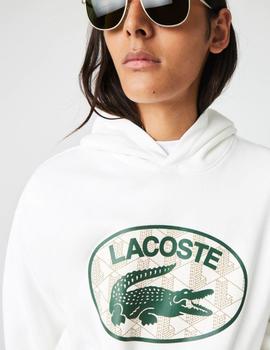 Sudadera loose fit con capucha y monograma Lacoste