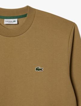 Sudadera marrón de hombre Lacoste en algodón ecológico