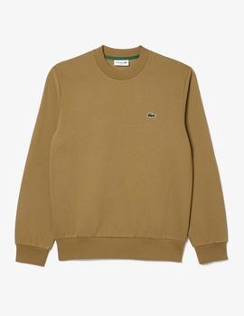 Sudadera marrón de hombre Lacoste en algodón ecológico