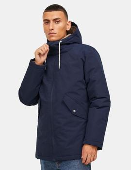 Parka azul marino con capucha de Jack Jones