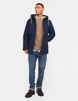 Parka azul marino con capucha de Jack Jones