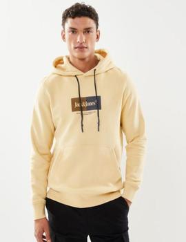 Sudadera amarilla con capucha y logo de Jack Jones