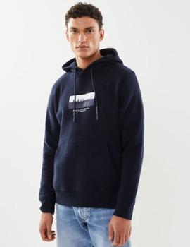 Sudadera azul marino con capucha y logo de Jack Jones