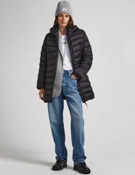 Plumífero negro acolchado en Nylon de Pepe Jeans