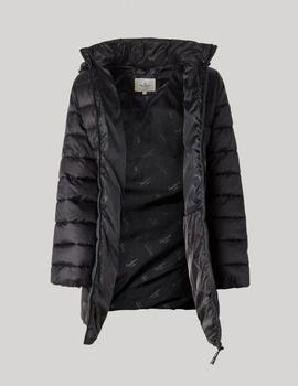 Plumífero negro acolchado en Nylon de Pepe Jeans
