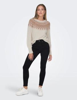 Jersey beige Jaquard de Only