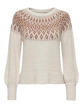 Jersey beige Jaquard de Only