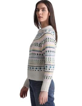 Jersey blanco estampado de cuello redondo de Only