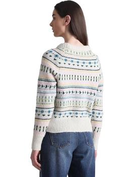 Jersey blanco estampado de cuello redondo de Only