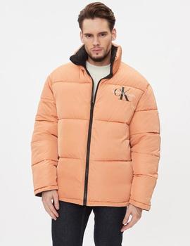 Chaqueta puffer reversible negro/naranja 90´S CALVIN KLEIN