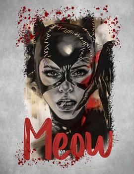 Camiseta negra MEOW de  LASAL