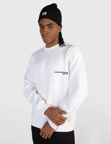 Sudadera blanca con logo SPRAY en espalda de Calvin Klei