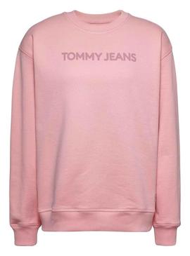 Sudadera rosa de Tommy Jeans Relaxed Classic