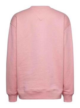 Sudadera rosa de Tommy Jeans Relaxed Classic