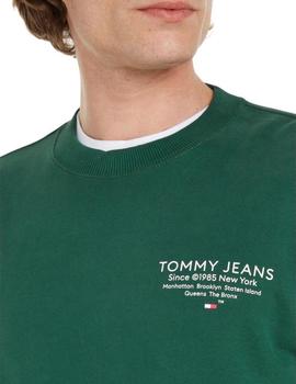 Sudadera verde sin capucha Tommy Jeans  Essential Graphic