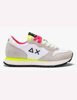 Zapatilla de chica SUN68 ALLY SOLID NYLON BLANCO/FLUOR