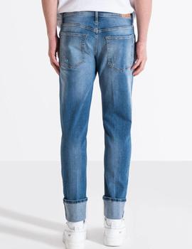 Vaquero azul con zurcidos Paul Super Skinny de Antony Morato