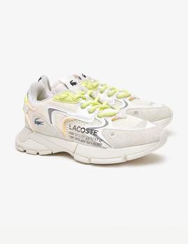 Zapatillas Blanco-Neon Lacoste L003 NEO en Tela