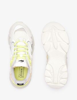 Zapatillas Blanco-Neon Lacoste L003 NEO en Tela