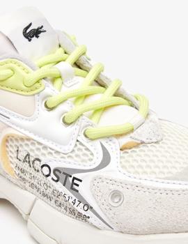 Zapatillas Blanco-Neon Lacoste L003 NEO en Tela