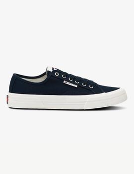 Zapatilla marino de lona Lace up de Tommy Jeans