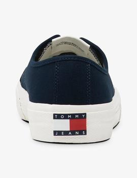 Zapatilla marino de lona Lace up de Tommy Jeans