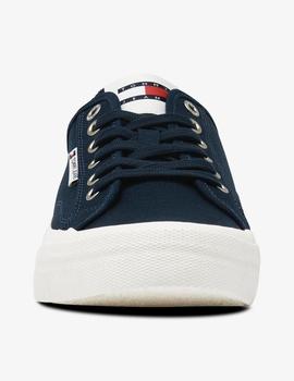 Zapatilla marino de lona Lace up de Tommy Jeans