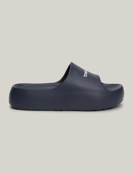 Chanclas azul marino de plataforma Tommy Jeans