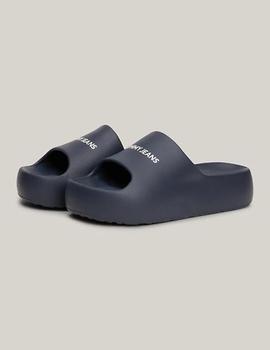 Chanclas azul marino de plataforma Tommy Jeans