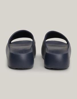 Chanclas azul marino de plataforma Tommy Jeans