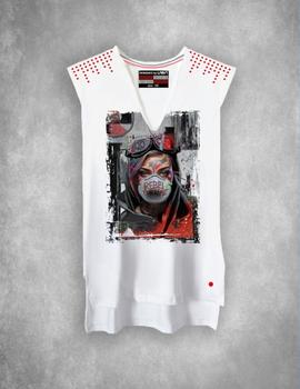 Camiseta de mujer REBEL blanco