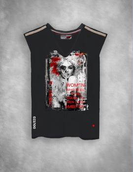 Camiseta de mujer WOMAN negro