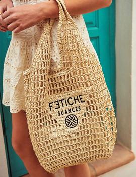 Bolso de playa en yute color natural Fetiche Suances