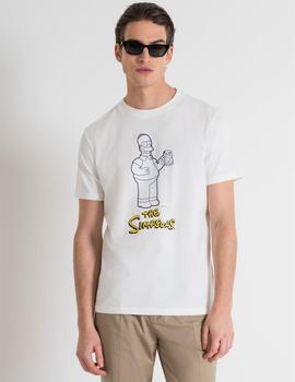 Camiseta A. Morato Blanca regular fit ' The Simpson'