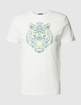 Camiseta blanca A. Morato con tigre efecto rizo