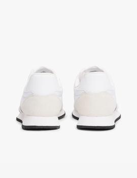 Zapatillas running blancas con cordones y logo Tommy Jeans