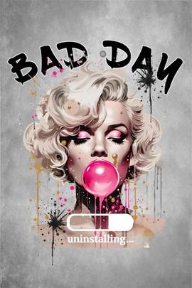Camiseta mujer Lasal BAD DAY negro