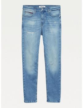 Vaquero TOMMY JEANS de corte skinny con zurcidos