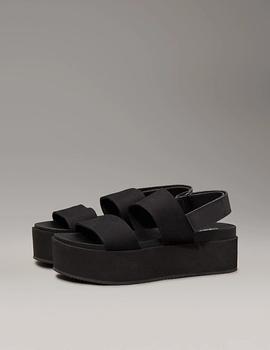 Sandalias de cuña de lona con plataforma Calvin Klein