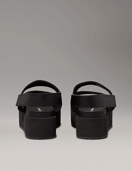 Sandalias de cuña de lona con plataforma Calvin Klein