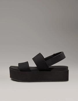 Sandalias de cuña de lona con plataforma Calvin Klein