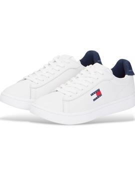 Zapatillas de piel para hombre TOMMY HILFIGER Archive blanco