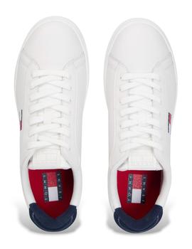 Zapatillas de piel para hombre TOMMY HILFIGER Archive blanco